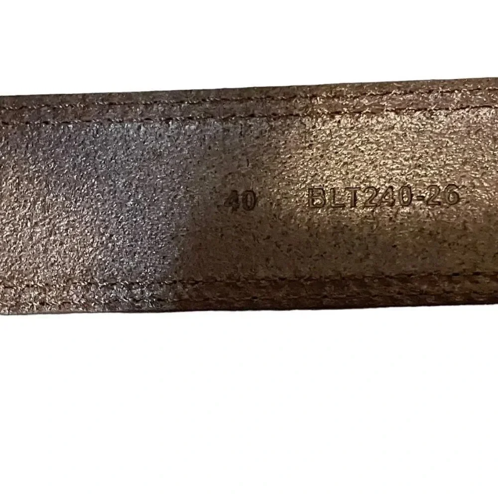 AndWest Tooled and Metal Concho Overlay‎ Brown Belt SZ 40